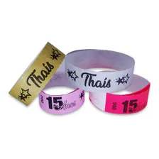 Pulseira Identificação Personalizada Festa Tyvek Kit 1000un Foto mini 4