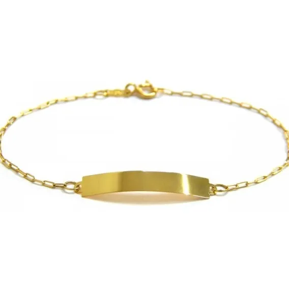 Pulseira Infantil De Chapa Ouro 18k Foto 1