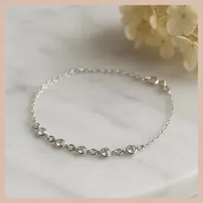 Pulseira Infantil Feminina Prata 925 Menina Ponto De Luz Minimalista Presente Foto mini 3