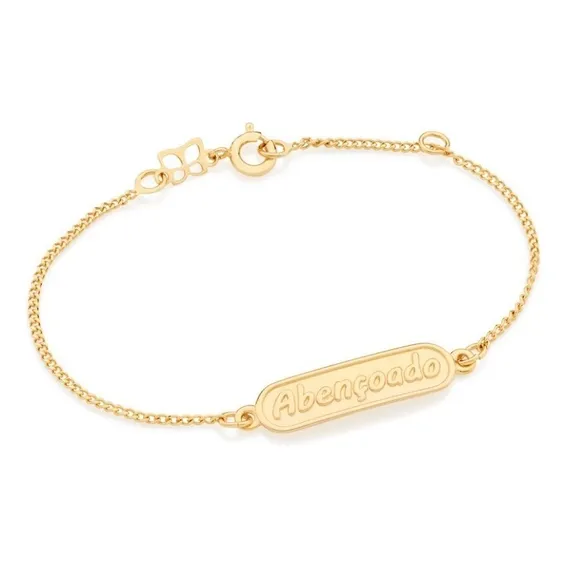 Pulseira Infantil Placa Abençoada Abençoado Rommanel Linda Diâmetro 14 Cm Foto 1