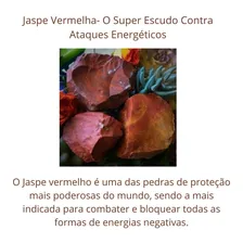 Pulseira Jaspe Vermelha Cristal Da Energia Pedra Natural Comprimento 19 