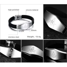 Pulseira Maçonaria Maçom Aço 316l Titânio Maçônico Foto mini 2