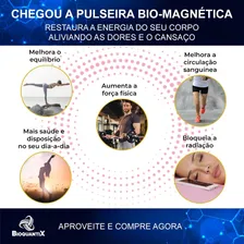 Pulseira Magnetica Bion Action Social Life Extreme Coloridas Comprimento 22 Cm Cor Dourado Diâmetro 22 Cm Foto mini 4