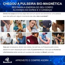 Pulseira Magnetica Bion Action Social Life Extreme Coloridas Comprimento 22 Cm Cor Dourado Diâmetro 22 Cm Foto mini 3