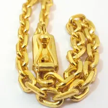 Pulseira Masculina Banhada A Ouro 18k Elo Cadeado 5mm Foto mini 2
