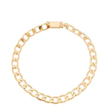Pulseira Masculina Banhado Ouro 18k Elo Grumet 6mm Foto mini 1