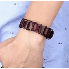 Pulseira Masculina Bracelete Couro Marrom Country Cowboy Top Comprimento 0 Cm Diâmetro 0 Cm Foto mini 3