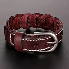Pulseira Masculina Bracelete Couro Marrom Country Cowboy Top Comprimento 0 Cm Diâmetro 0 Cm Foto mini 2