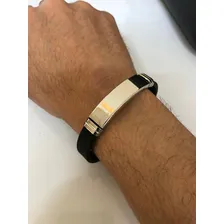 Pulseira Masculina Bracelete Personalizada Aço Inoxidavel Foto mini 3
