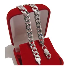 Pulseira Masculina De Prata 925 Grumet Flat 7mm 21cm Escama Comprimento 21 cm Diâmetro 21 cm Material 100% Prata 925k + Flanela Limpa Joias + Veludo Foto mini 1