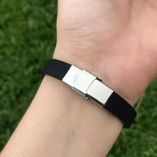 Pulseira Masculina De Silicone E Aço Inoxidável Com Cruz Foto mini 2