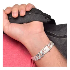 Pulseira Masculina Groumet 1x1 Prata 925 Fecho Gaveta 15mm Foto mini 4