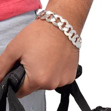 Pulseira Masculina Groumet 1x1 Prata 925 Fecho Gaveta 15mm Foto mini  3