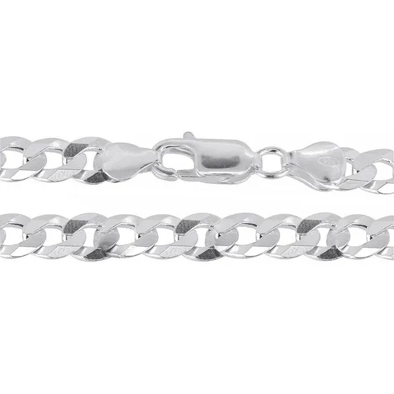 Pulseira Masculina Italiana De Prata Pura 925 Elo Grumet Foto 1