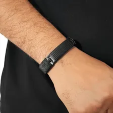 Pulseira Masculina Oração Pai Nosso Couro Legítimo Fecho Foto mini 3