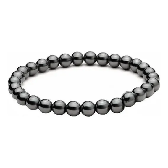 Pulseira Masculina Pedra Hematita Foto 1