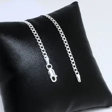 Pulseira Masculina Prata Maciça Italiana 925 Grumet 3mm Diâmetro 21 cm Foto mini 3
