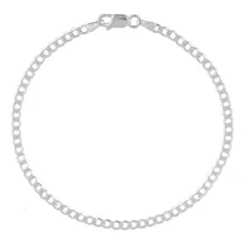 Pulseira Masculina Prata Maciça Italiana 925 Grumet 3mm Diâmetro 21 cm Foto mini 1