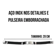 Pulseira Masculino Aço Inox Prata Pingente Pai Nosso Foto mini  2