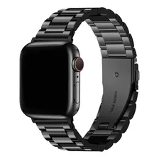 Pulseira Metal Compatível Com Apple Watch 42-49 Mm, Preta Cor Preto Largura Da Pulseira 4.9 Cm Foto  mini 1