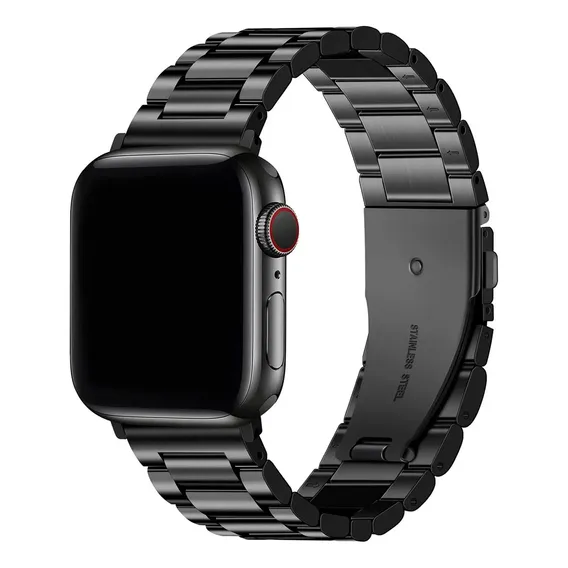 Pulseira Metal Compatível Com Apple Watch 42-49 Mm, Preta Cor Preto Largura Da Pulseira 4.9 Cm Foto 1