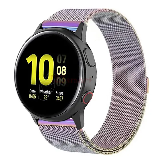 Pulseira Milanese Para Galaxy Watch Active2 Bt 44mm Ou 40mm Cor Camaleão Largura 20 Mm Foto 1