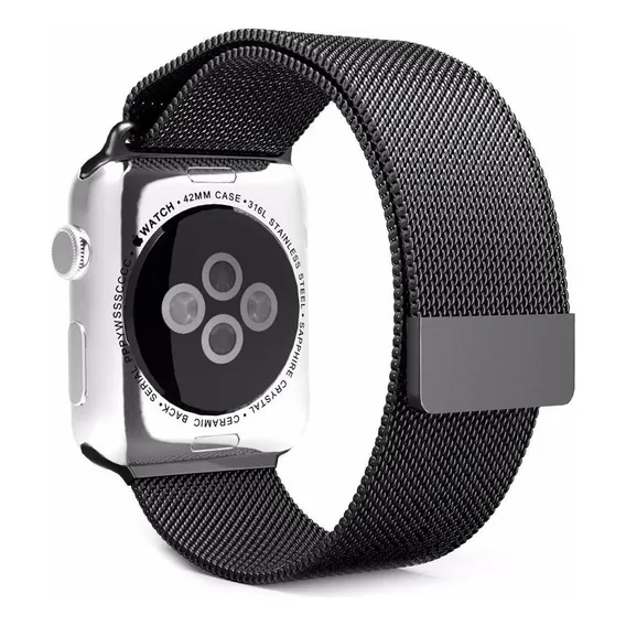 Pulseira Milanese Para Watch 42mm - Preta Foto 1