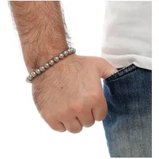 Pulseira Minimalista De Bolinhas 6mm Em Aço Inox 316l Luxo Foto mini  2