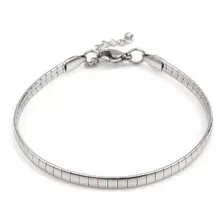 Pulseira Mix Joias Corrente Achatada 300112 De Aço Inoxidável Cor Prateado Tamanho 18,5 Cm Para Adultos Foto mini 1