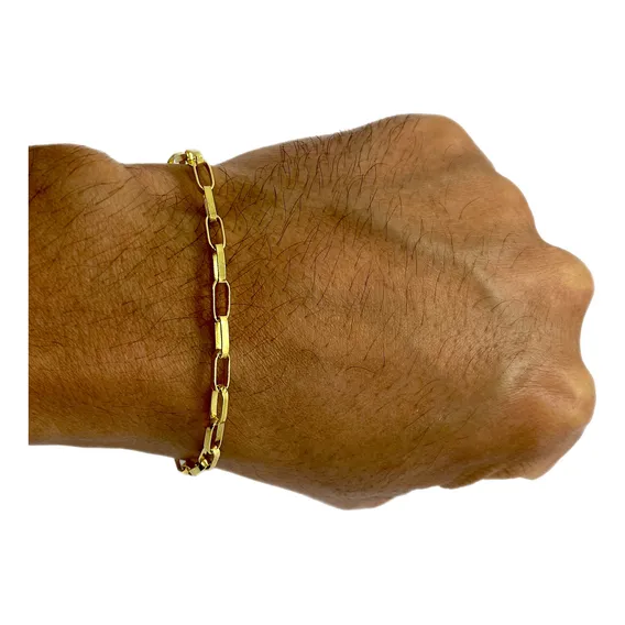 Pulseira Moeda Antiga Masculina Tijolinho 4mm Moeda Antiga Foto 1