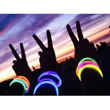 Pulseira Neon Brilha No Escuro Fluorescente C/100 Peças Foto mini 4
