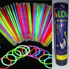 Pulseira Neon Brilha No Escuro Fluorescente C/100 Peças Foto mini 2