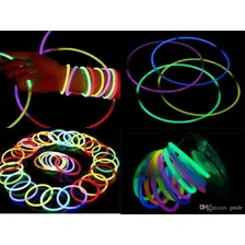 Pulseira Neon Brilha No Escuro Fluorescente C/100 Peças Foto mini 1