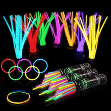 Pulseira Neon Festa Balada Neon - Kit 100 Unidades Adereços Fluorescente Led Foto mini  3