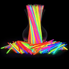 Pulseira Neon Kit 100 Bastao Brilho Tubo Bracelete Festa Balada Luxo Foto mini  2
