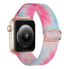 Pulseira Nylon Elastano Para Apple Watch 49mm 45mm 44mm 42mm Cor Flores Foto mini  2