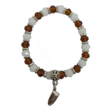 Pulseira Ogan Pingente Colorida Com Pingente Cristal E Silic Foto mini 1