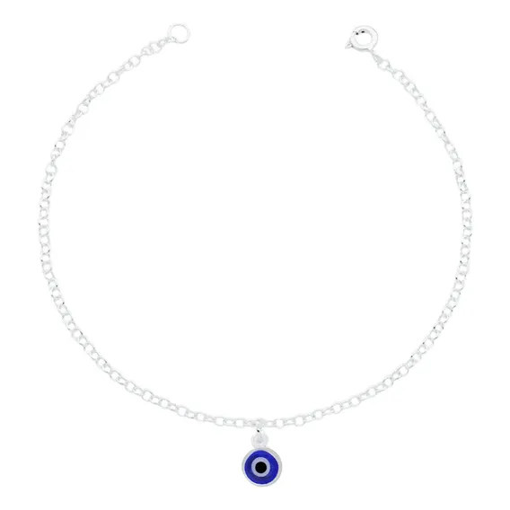 Pulseira Olhos Gregos Azul Escuro Prata 925 Foto 1