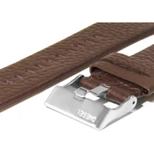 Pulseira P/ Diesel 22 Mm Em Couro Preto Ou Marrom Com Fivela Foto mini 2