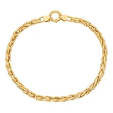 Pulseira Palmeira Trançada Ouro 18k 750 20 Cm Diâmetro 5 Cm Foto mini 1
