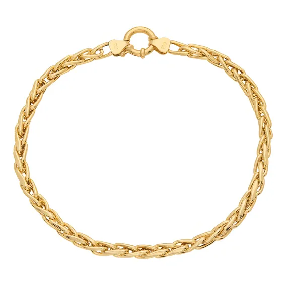 Pulseira Palmeira Trançada Ouro 18k 750 20 Cm Diâmetro 5 Cm Foto 1