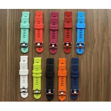 Pulseira Para Garmin 245 Music + Pelicula + 3x Tampa Plug Cor Laranja Foto mini 4