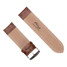 Pulseira Para Relógio Couro Trabalhado Croco Havana Tamanho 20mm Foto mini  2