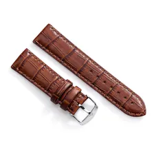 Pulseira Para Relógio Couro Trabalhado Croco Havana Tamanho 20mm Foto  mini 1
