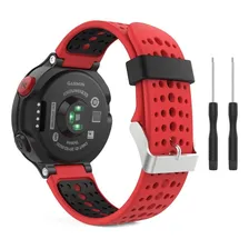 Pulseira Para Smartwatch Luxurier Para Forerunner 235 735xt Pulseira Para Rel贸gios Monitor Smartwatch Vermelha/preta Foto mini 1