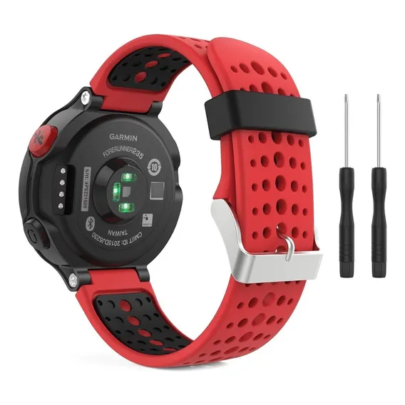 Pulseira Para Smartwatch Luxurier Para Forerunner 235 735xt Pulseira Para Rel贸gios Monitor Smartwatch Vermelha/preta Foto 1