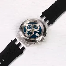 Pulseira Para Swatch Irony Scuba Yos104,yos100,yos401g,svgk Cor Pulseira Para Rel贸gio Swatch - Preto Largura Da Pulseira 23 Mm Foto mini 2