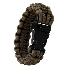 Pulseira Paracord SobrevivĂȘncia Militar Pederneira C/ Apito Foto mini 1