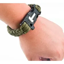 Pulseira Paracord SobrevivĂȘncia Militar Pederneira C/ Apito Foto mini 4