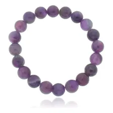 Pulseira Pedra Natural Ametista 6mm Semijoia Luxo E Foto mini 1